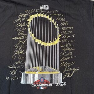 2018 World Series Champions Boston Red Sox Bean Town Size XL‎ Black Shirt